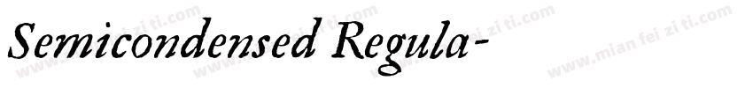Semicondensed Regula字体转换